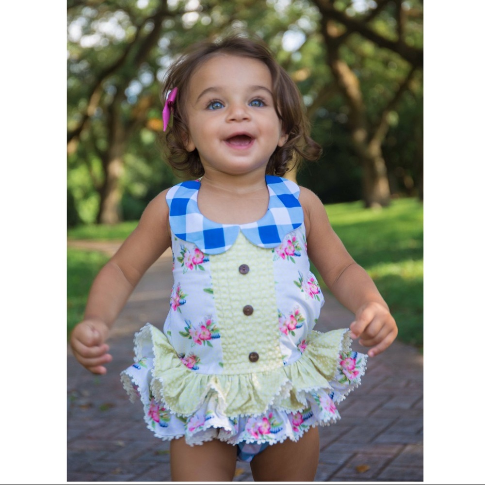 NWT - Be Girl Hattie Halter Skirted sun suit